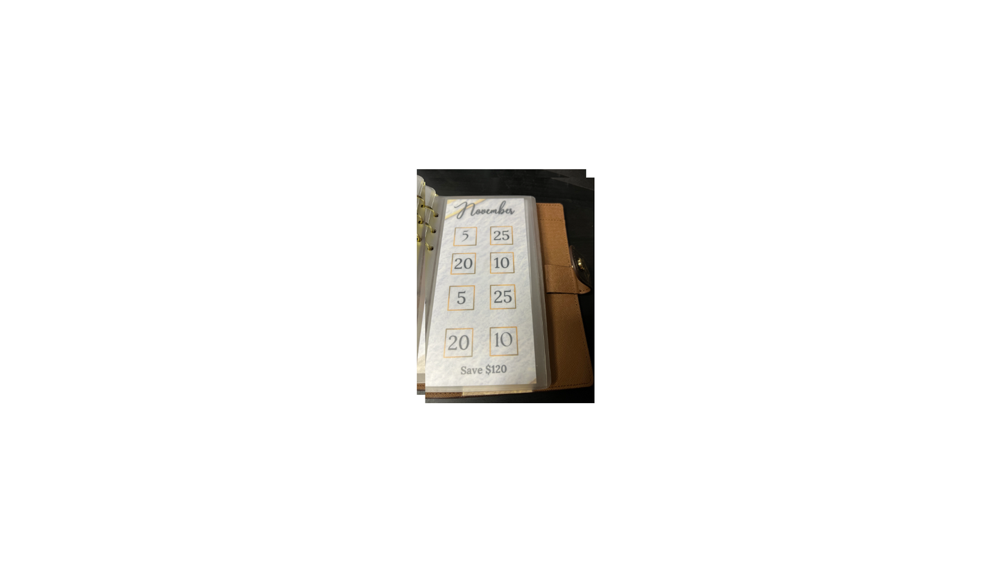 $1500 Savings challenge trackers and pvc envelope