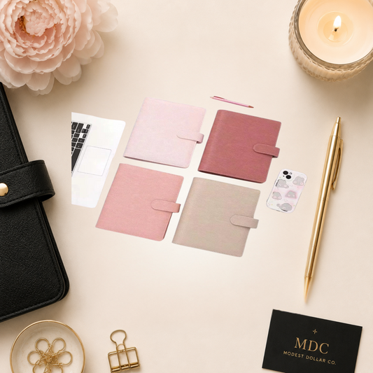 The Halo – A6(Personal) Binder | Gold Rings | Saffiano Style