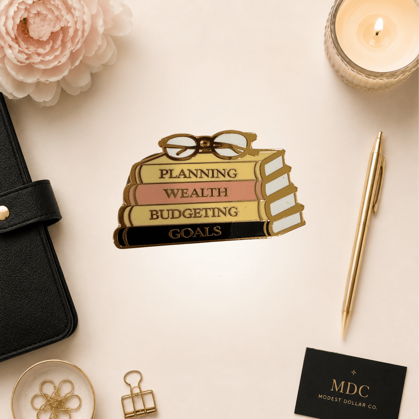 Book Stack Magnetic Pin - ModestDollarCo