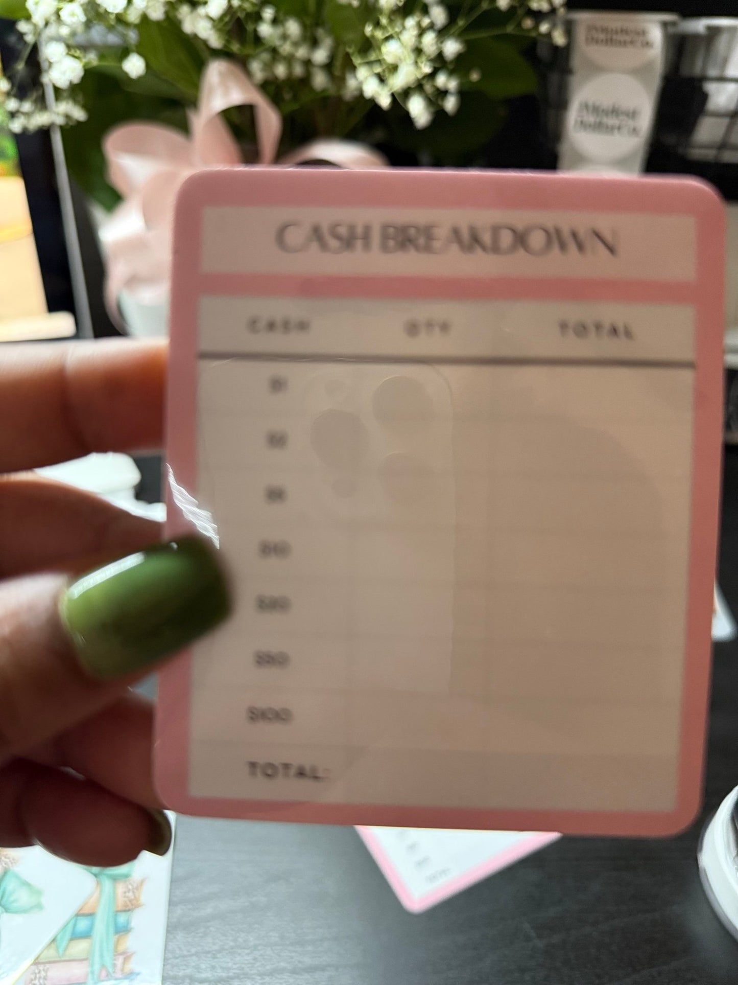 Cash Teller Cards – Set of 2 -Customizable - ModestDollarCo