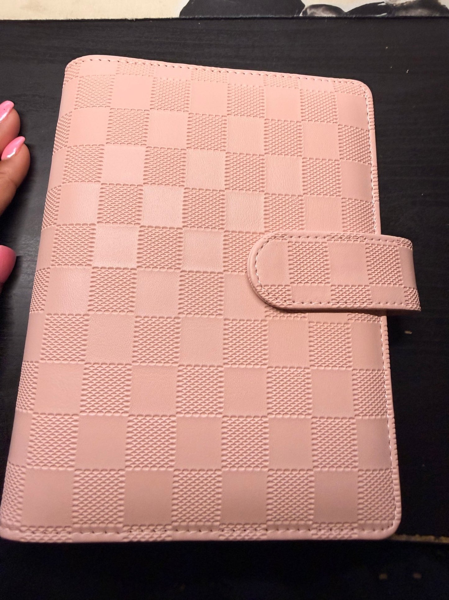 The Harlow | Textured Checkered A6 Personal Budget Binder - ModestDollarCo