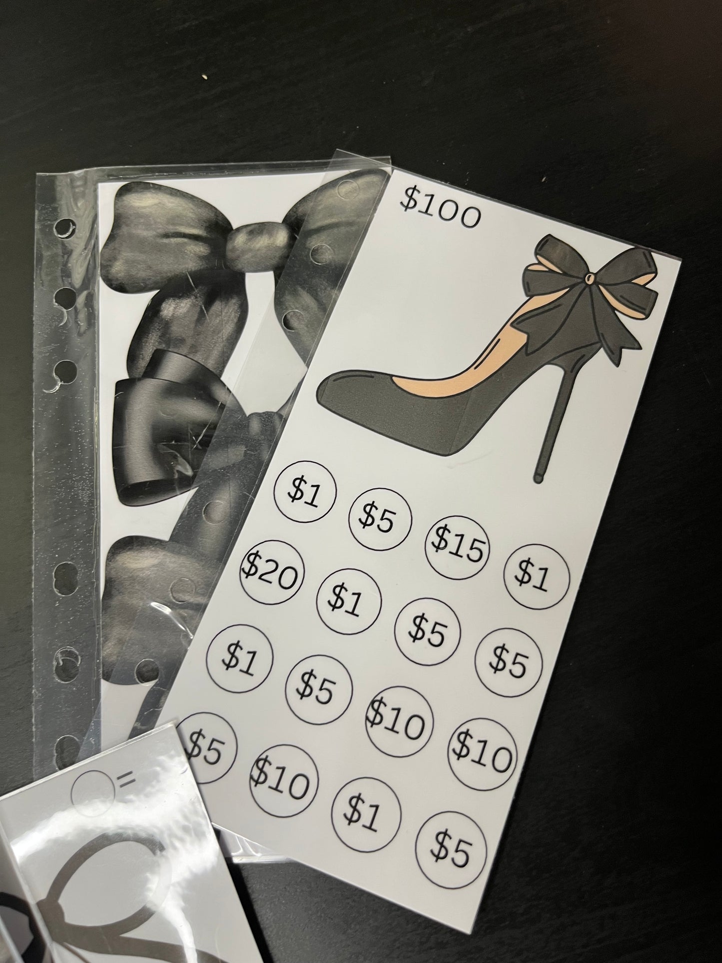 Bow Saving Tracker/ Envelope Duo-Black