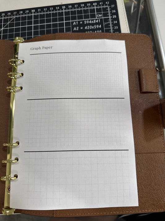 Graph Paper Inserts A5 | Premium Planner Refill