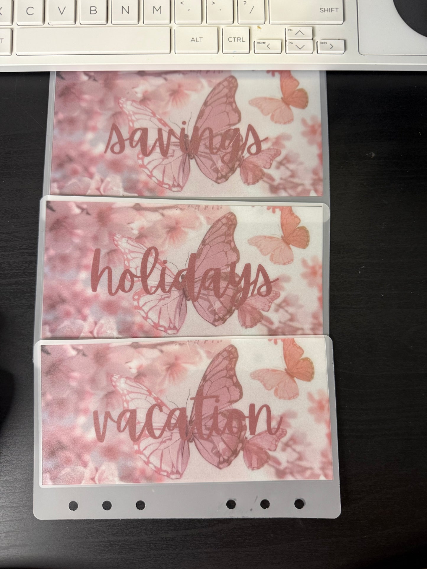 Butterfly Matte Vellum cash envelopes -A7 Compact size