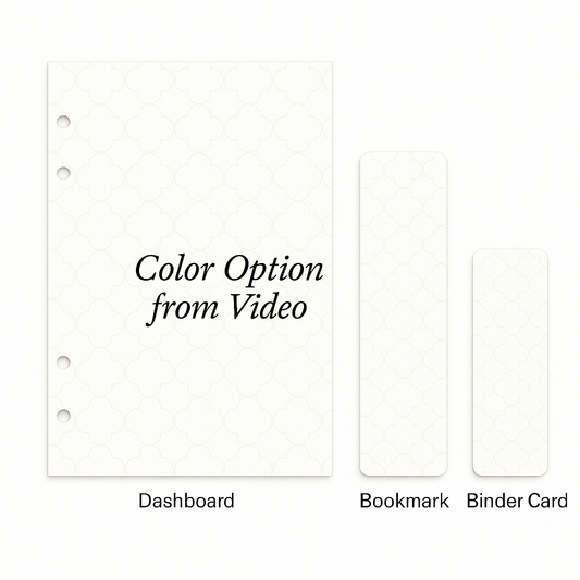 Luxe Signature Trio Dashboard & Bookmark Set- multiple options