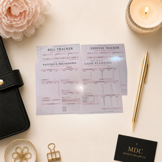 A5 Reusable Budget Inserts | Paycheck Planning, Cash Stuffing & Tracker Collection