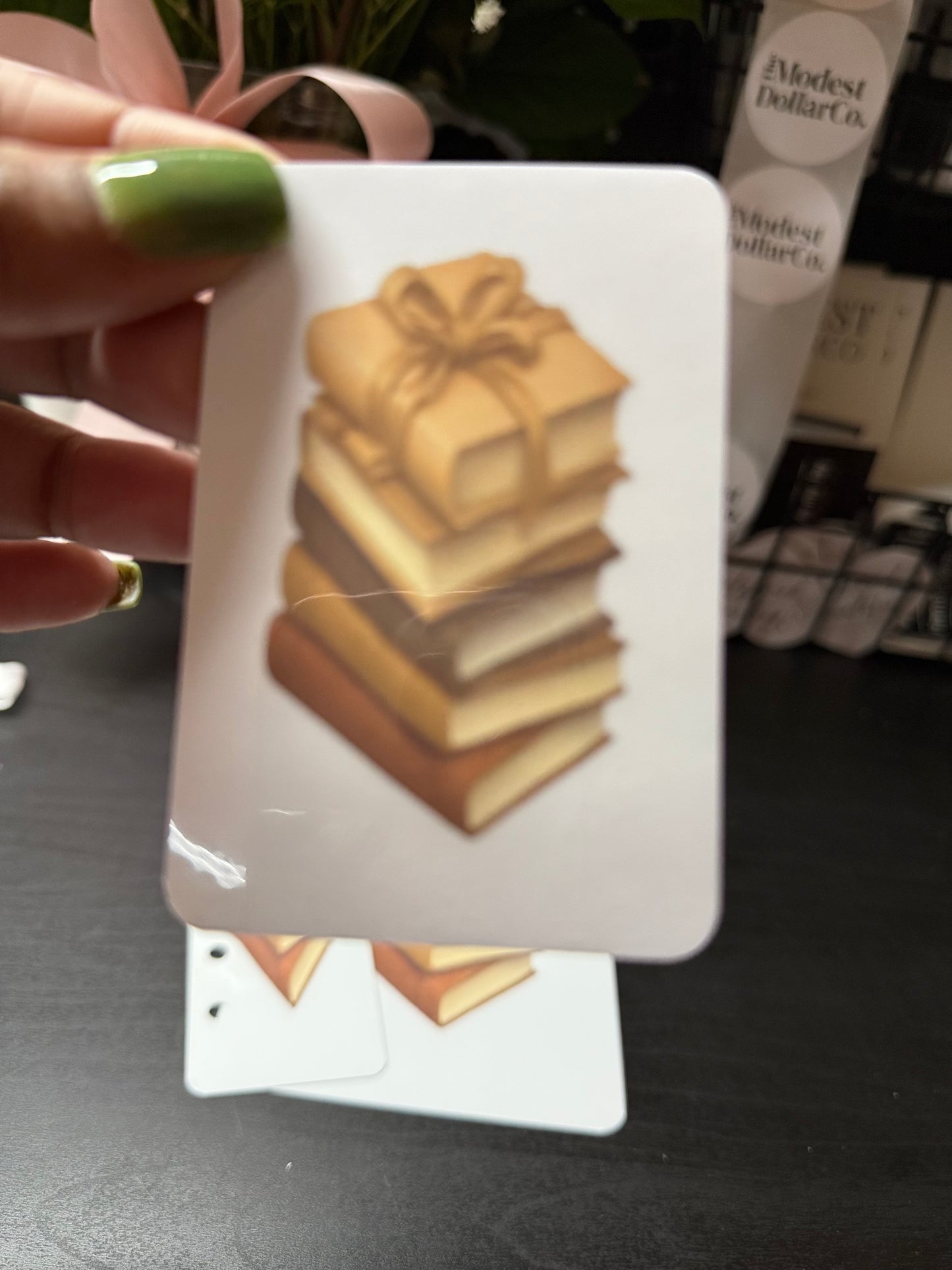 Bow Dashboard /Bookmark Duo- Brown Books