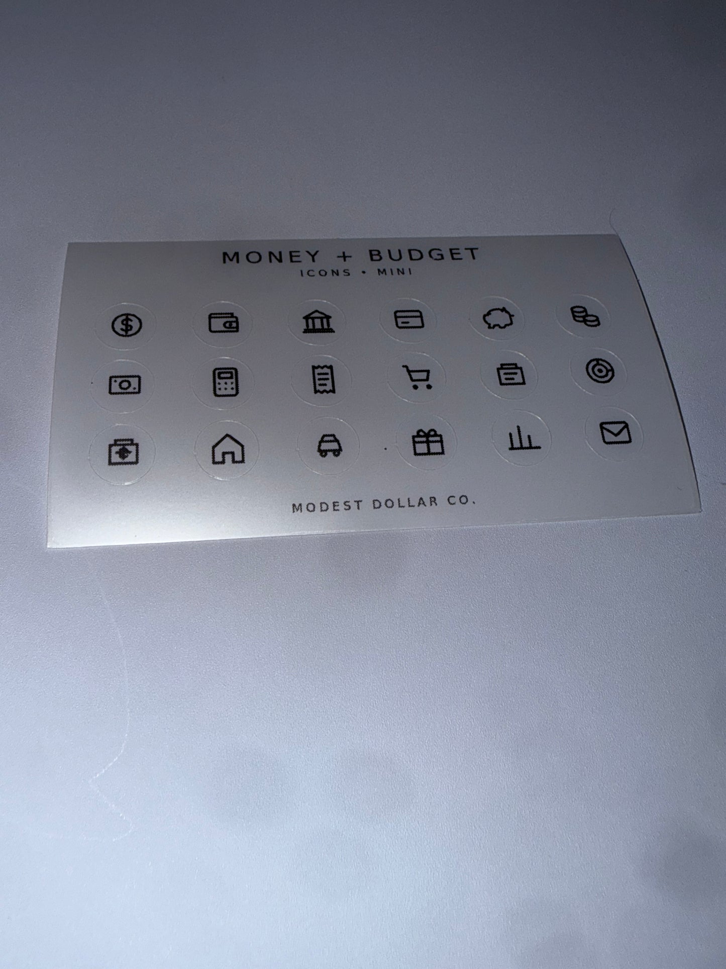 Money + Budget Mini Icon Stickers