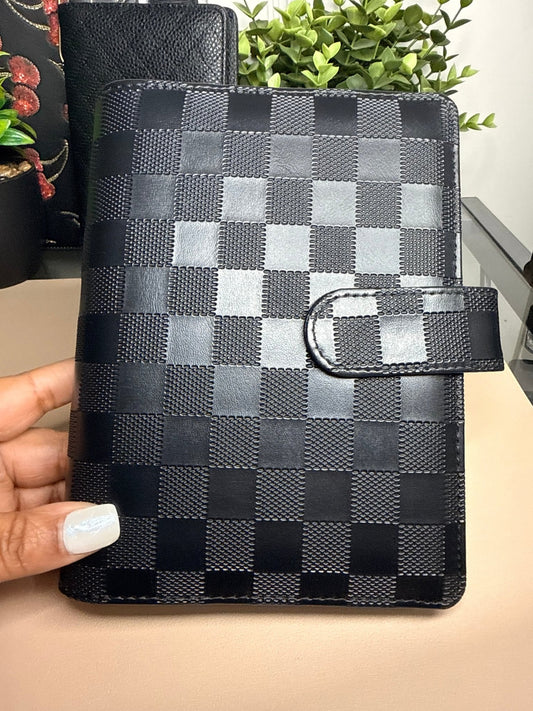 The Harlow | Textured Checkered A6 Personal Budget Binder - ModestDollarCo