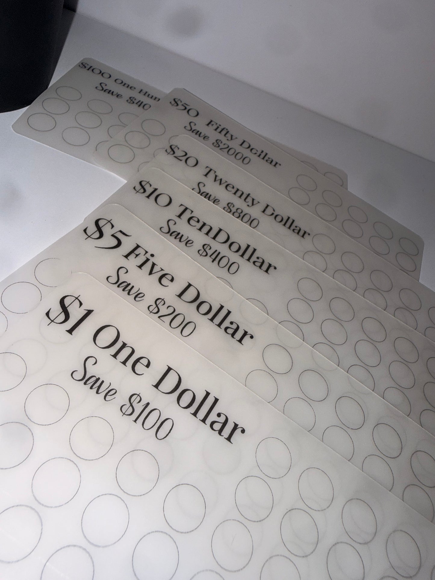 Denomination Savings Challenge Bundle – $1 to $100