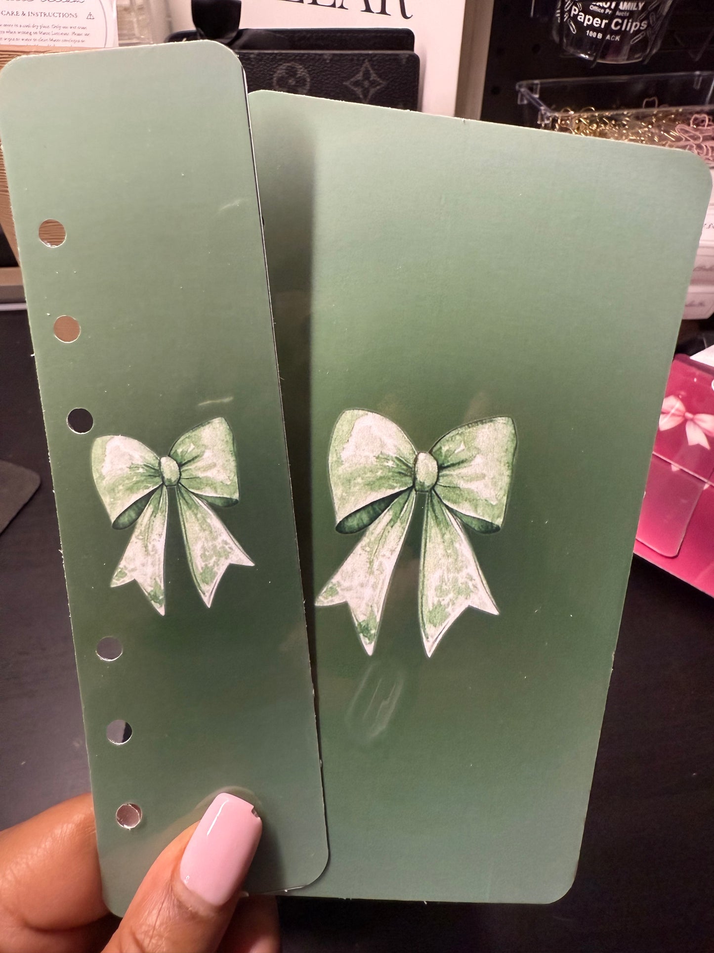 Bow Dashboard/Bookmark Duo- Green