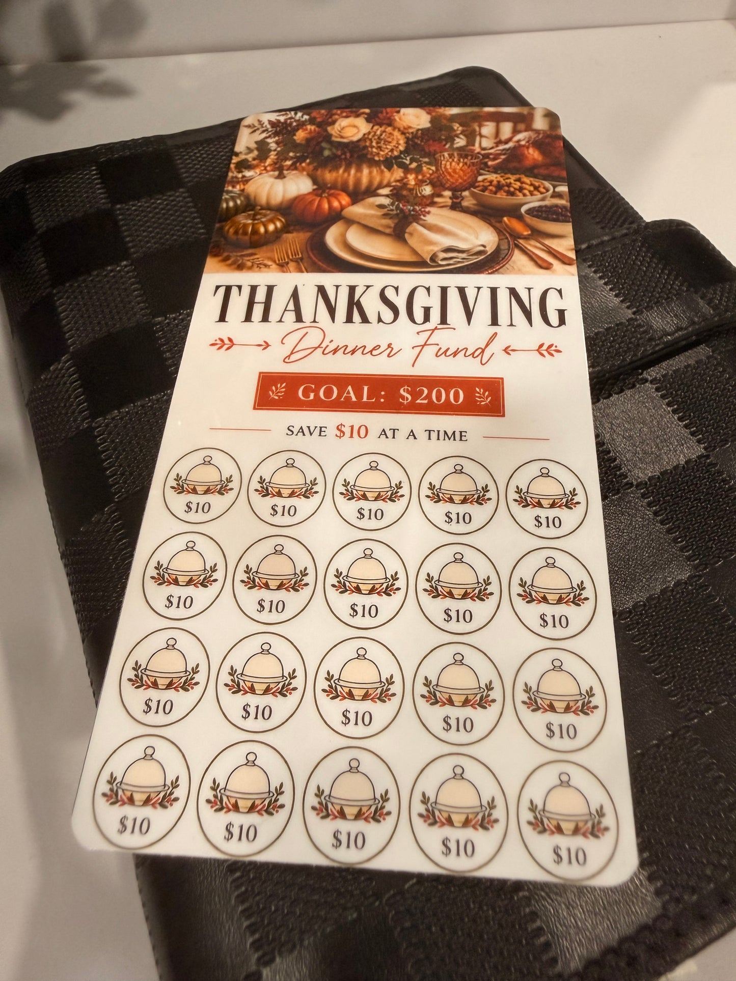Thanksgiving Dinner Fund Savings Challenge