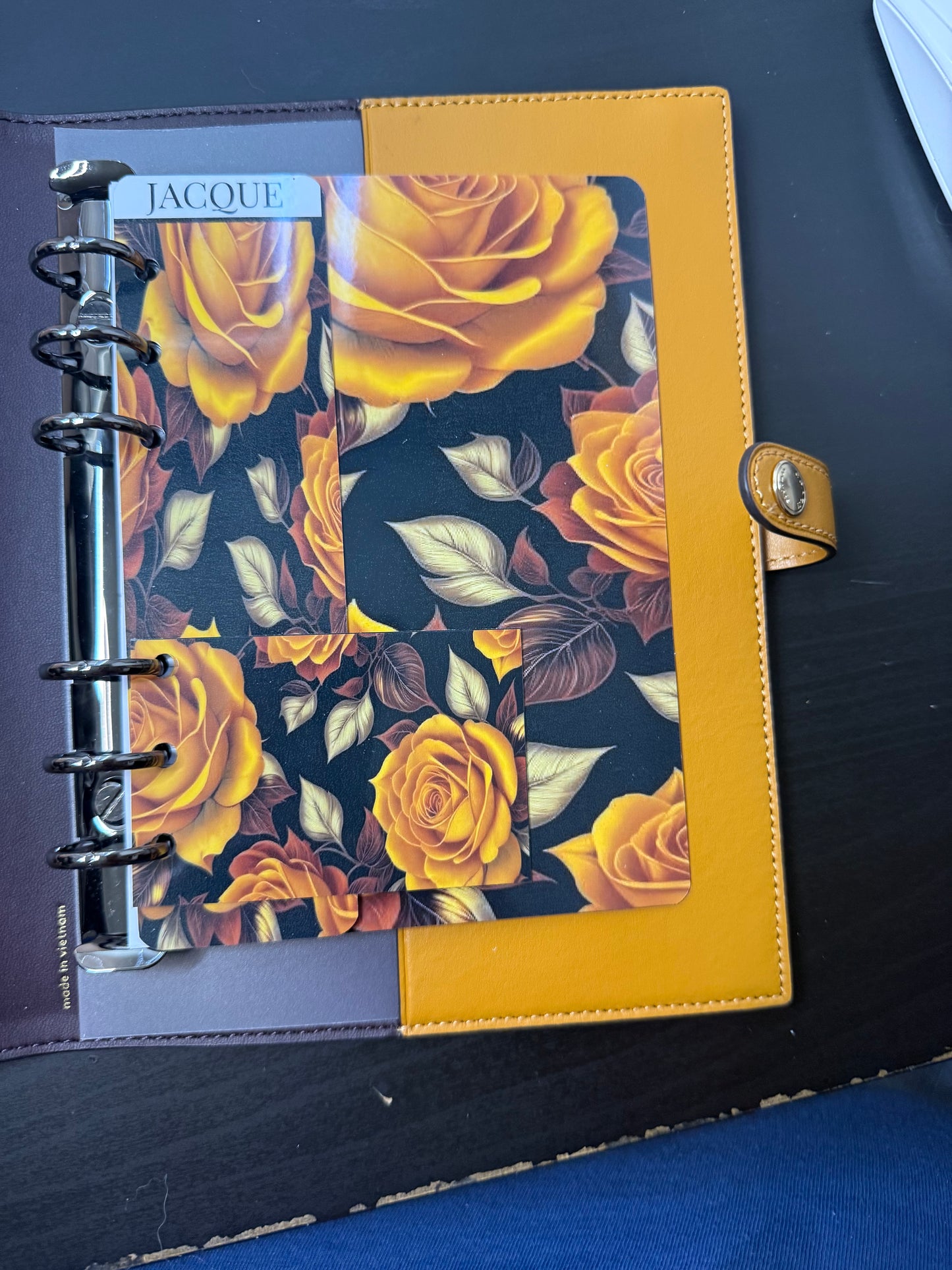 Floral Golden Hues Signature Trio Dashboard & Bookmark Set