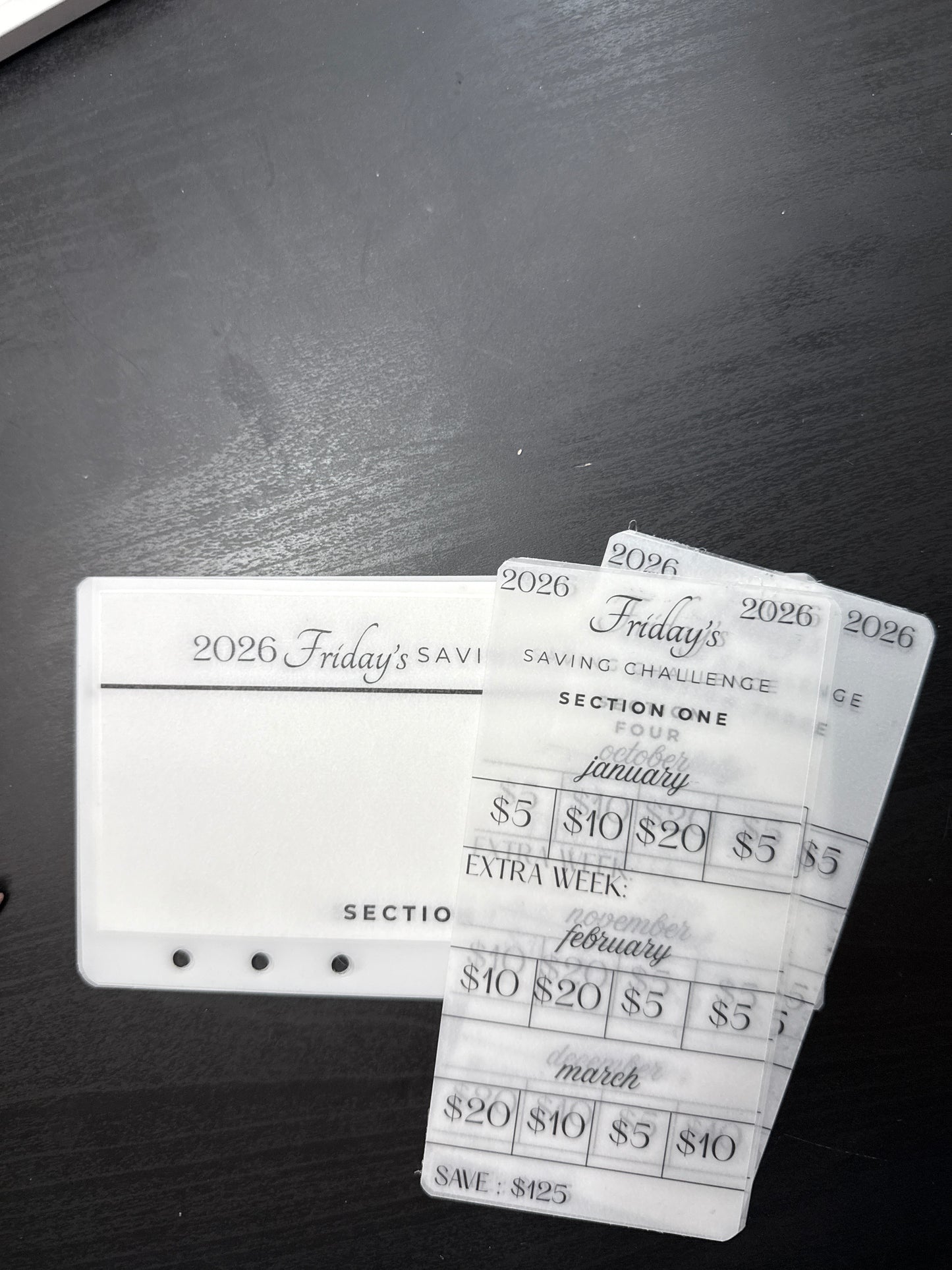 2026 “Friday Focus” Savings Challenge Bundle – Multiple sizes -Matte Vellum Minimalist