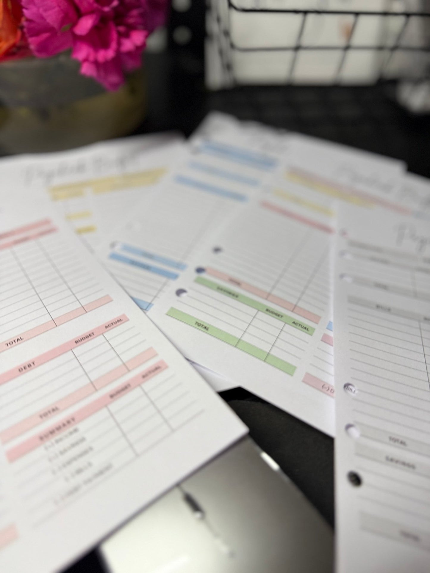 Paycheck Breakdown A5 Inserts colorful– Multiple Options - ModestDollarCo