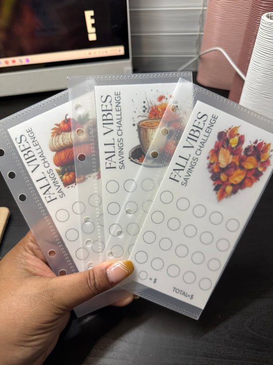 Saving Challenge Trackers – | Fall Color