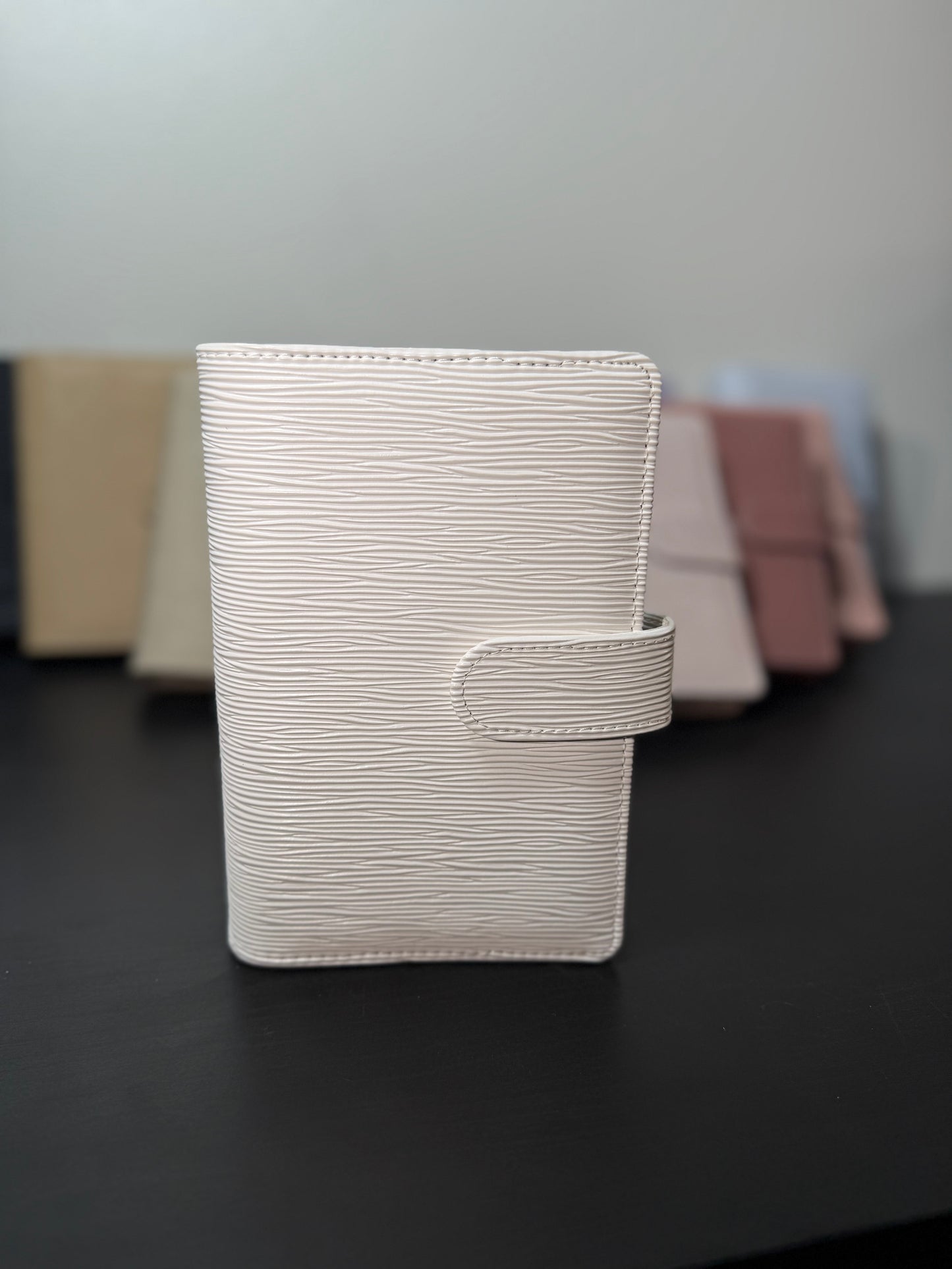 A6 Halo Gold Saffiano Binder – Gold Ring Edition