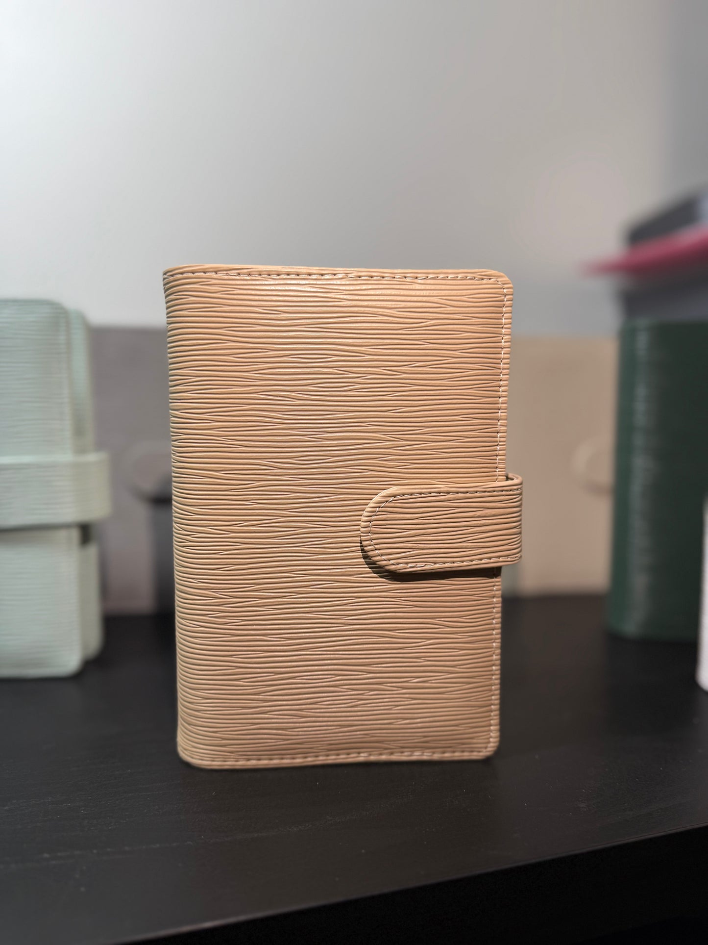 A6 Halo Gold Saffiano Binder – Gold Ring Edition