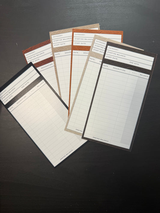 Ombré Cash Envelope Trackers – Set of 6 (Neutral)