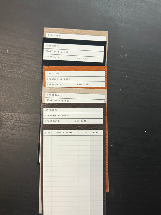 Ombré Cash Envelope Trackers – Set of 6 (Neutral)