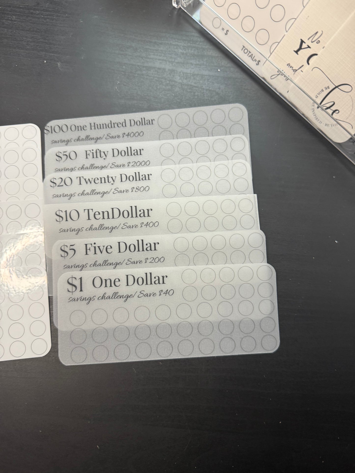 Denomination Savings Challenge Bundle – $1 to $100