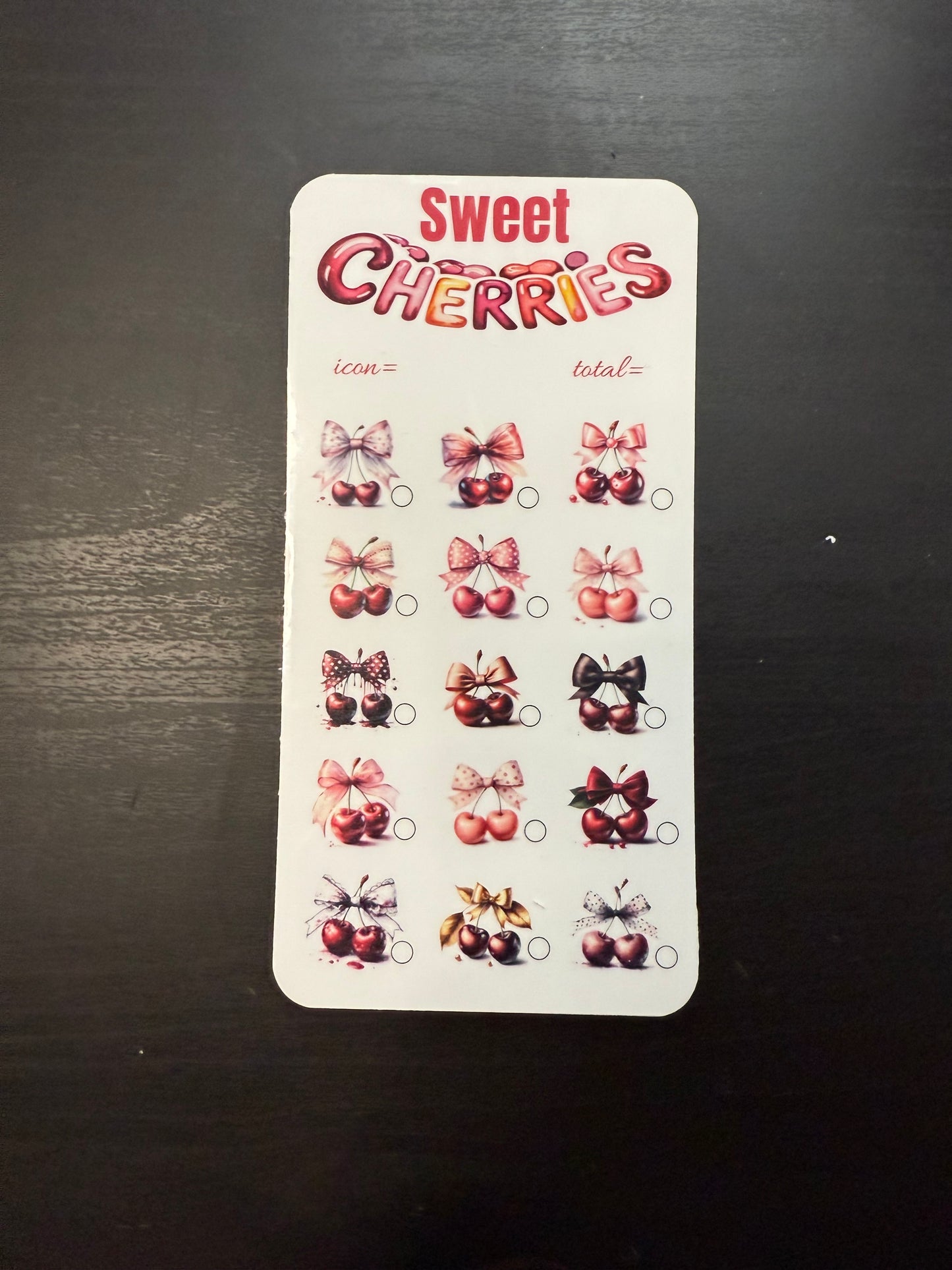 Cherries Savings Challenge – A6 Tracker (Tracker Only or Duo Set)