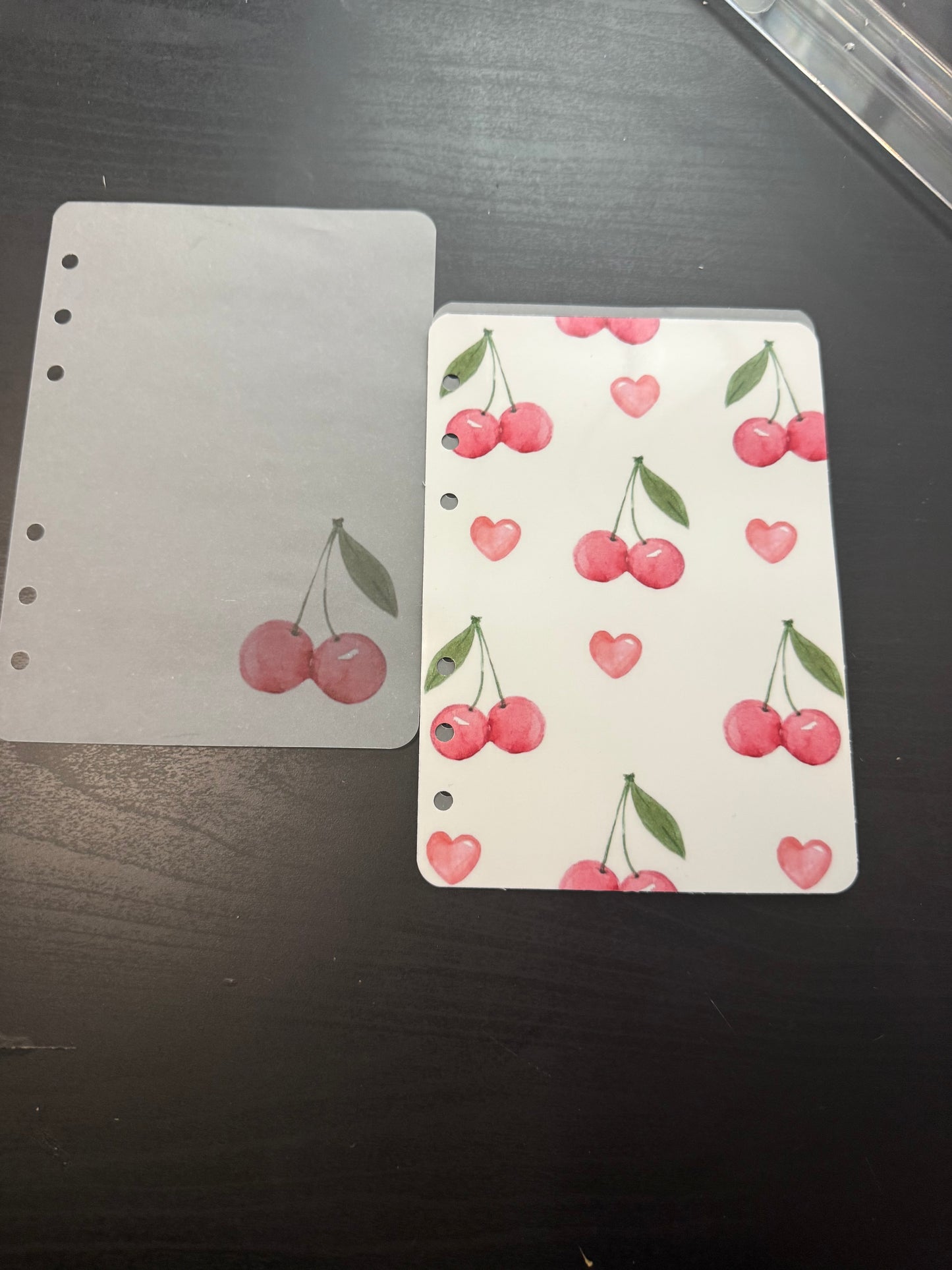Mon Cheri Cherry Dashboard Set – Linen + Vellum Overlay – multiple color options