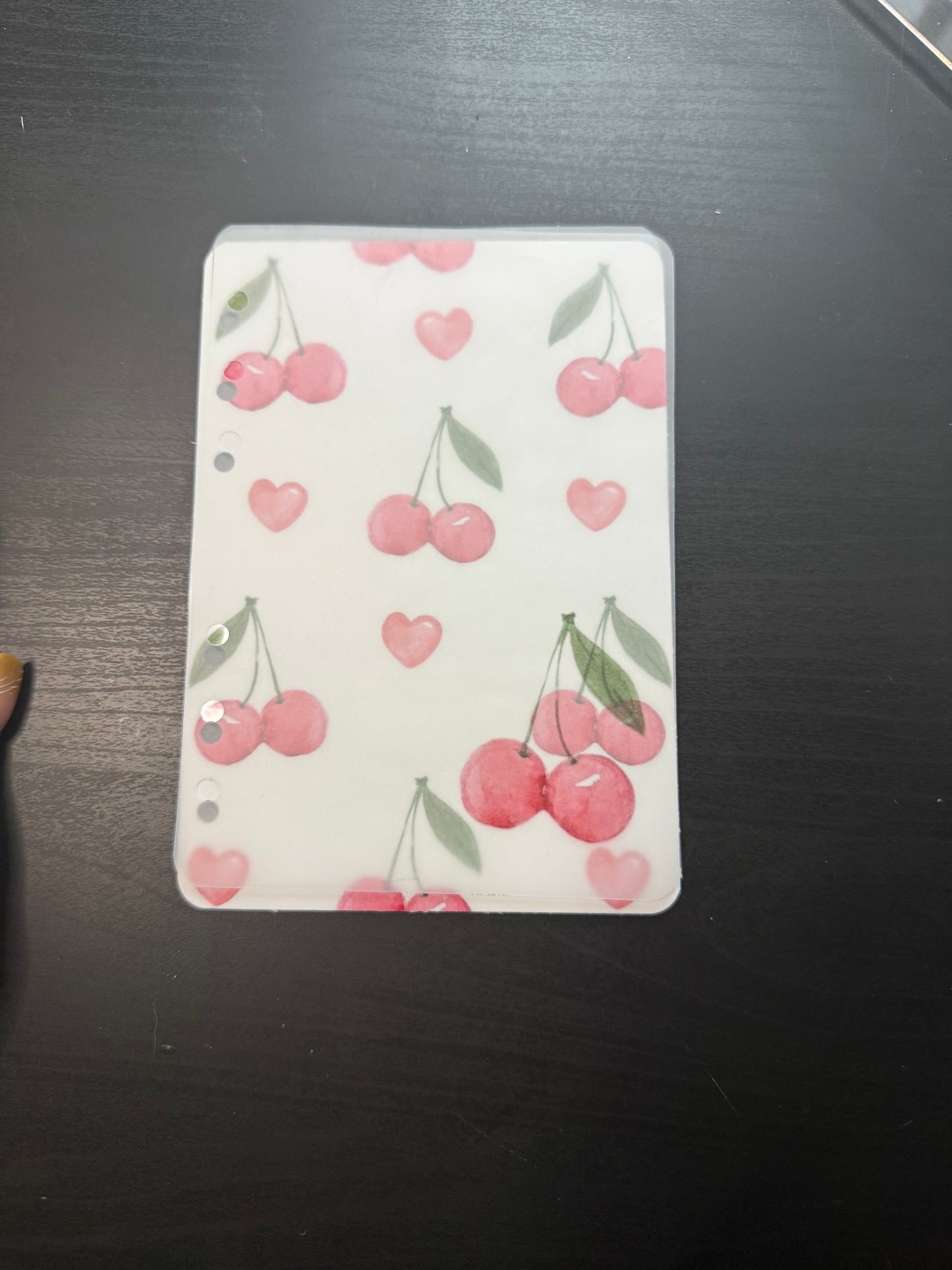 Mon Cheri Cherry Dashboard Set – Linen + Vellum Overlay – multiple color options