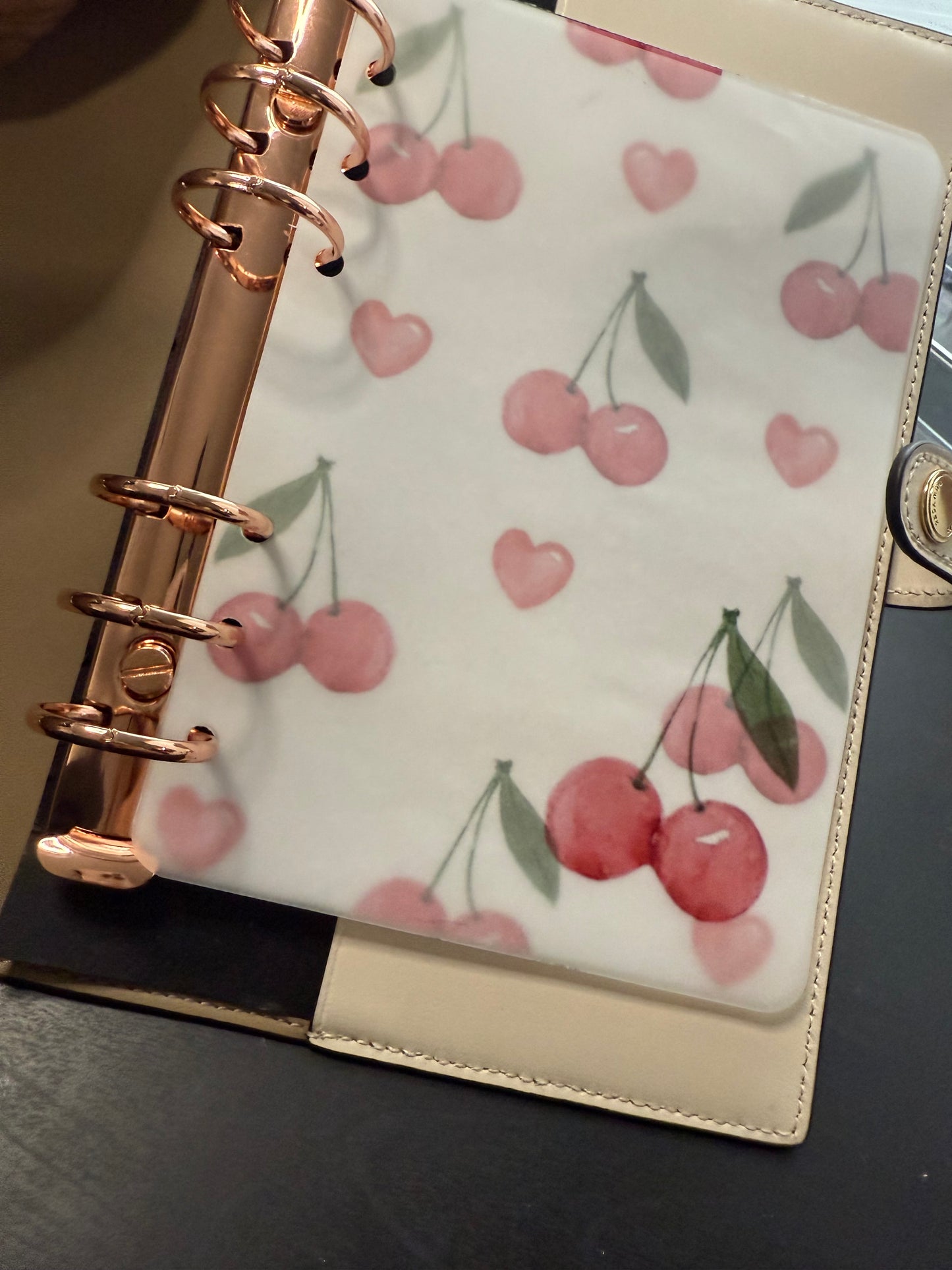 Mon Cheri Cherry Dashboard Set – Linen + Vellum Overlay – multiple color options