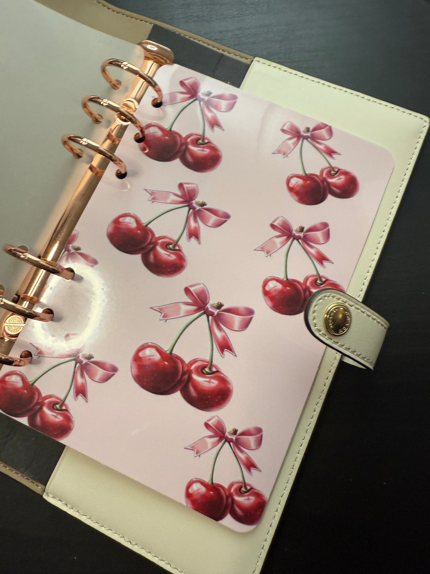 Mon Cheri Cherry Dashboard Set – Linen + Vellum Overlay – multiple color options