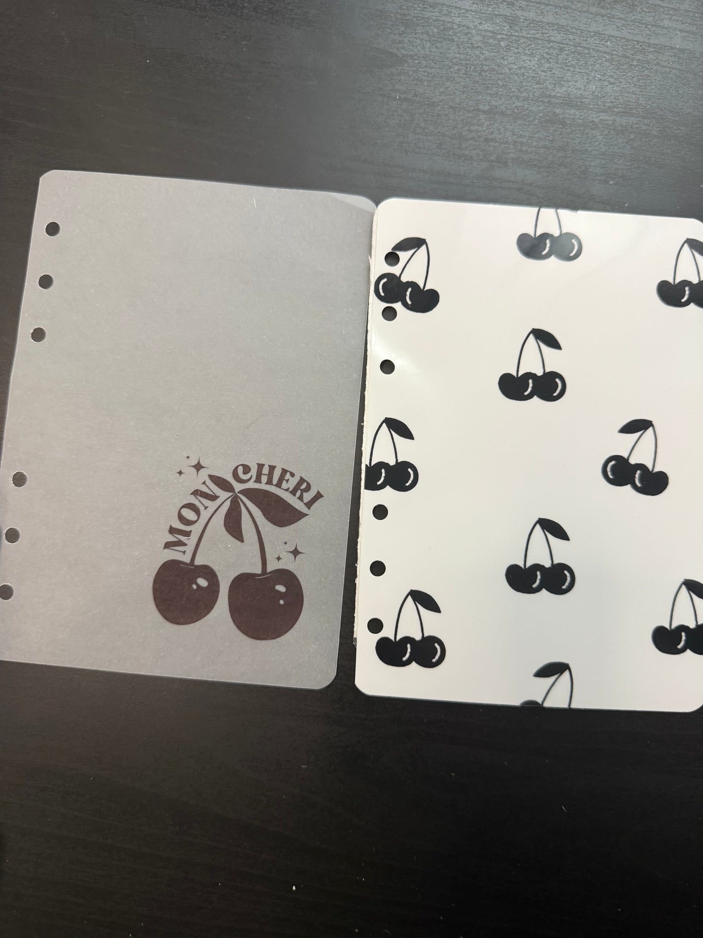 Mon Cheri Cherry Dashboard Set – Linen + Vellum Overlay – multiple color options