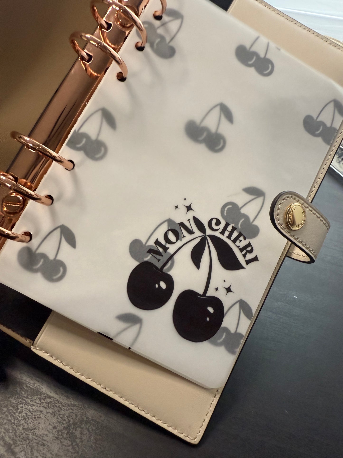 Mon Cheri Cherry Dashboard Set – Linen + Vellum Overlay – multiple color options