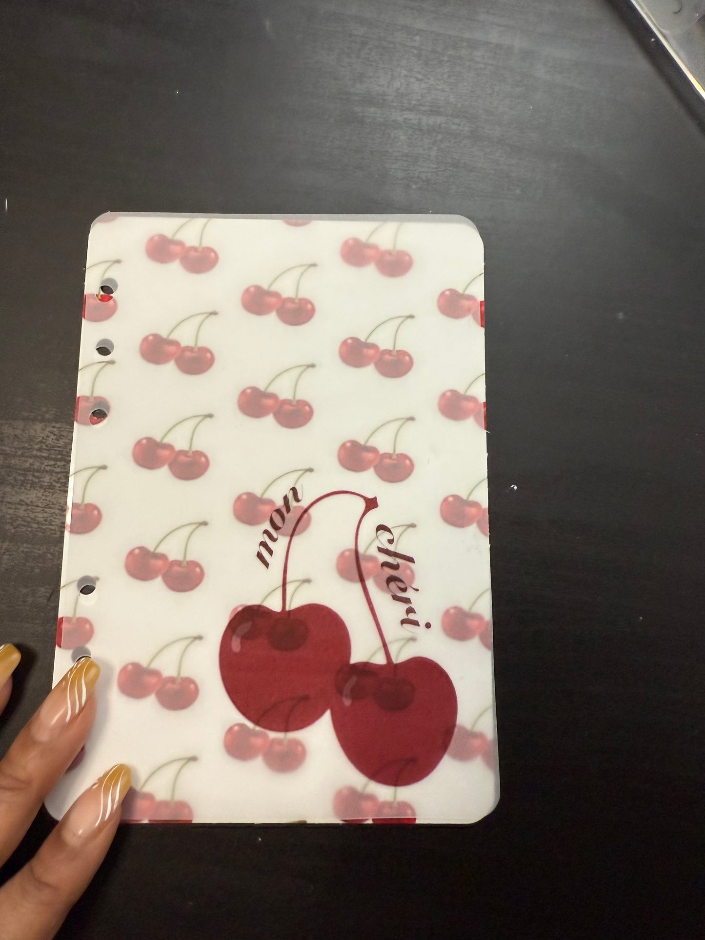 Mon Cheri Cherry Dashboard Set – Linen + Vellum Overlay – multiple color options