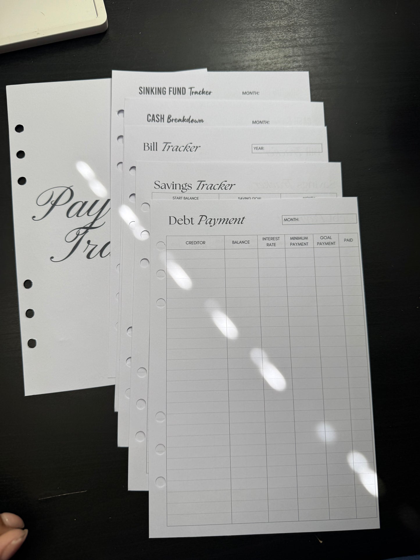 The Budget Basics Bundle – A5 & A6 Personal Wide Inserts (15 Double-Sided Sheets)
