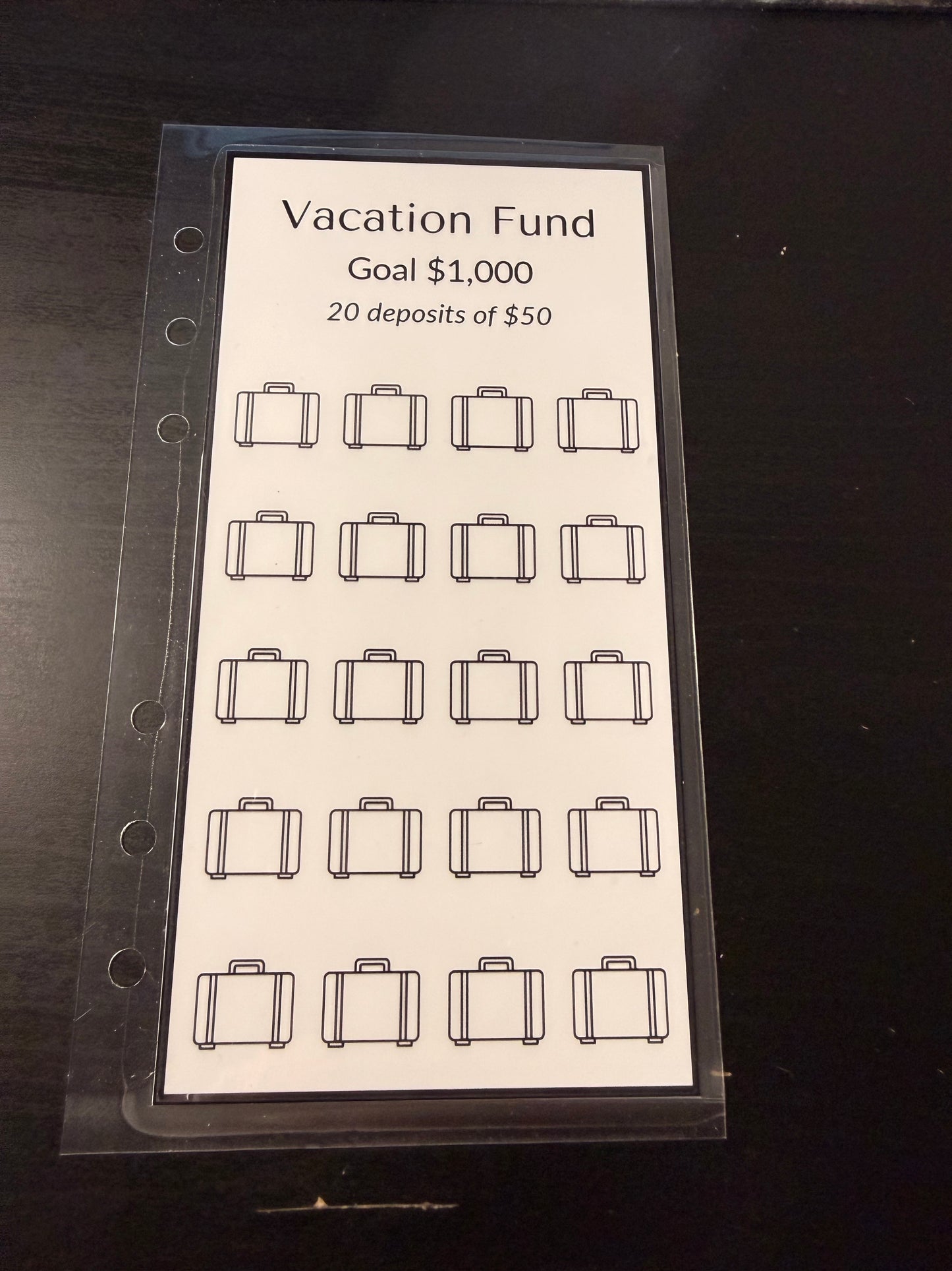 Vacation Fund Savings Challenge – A6 Personal