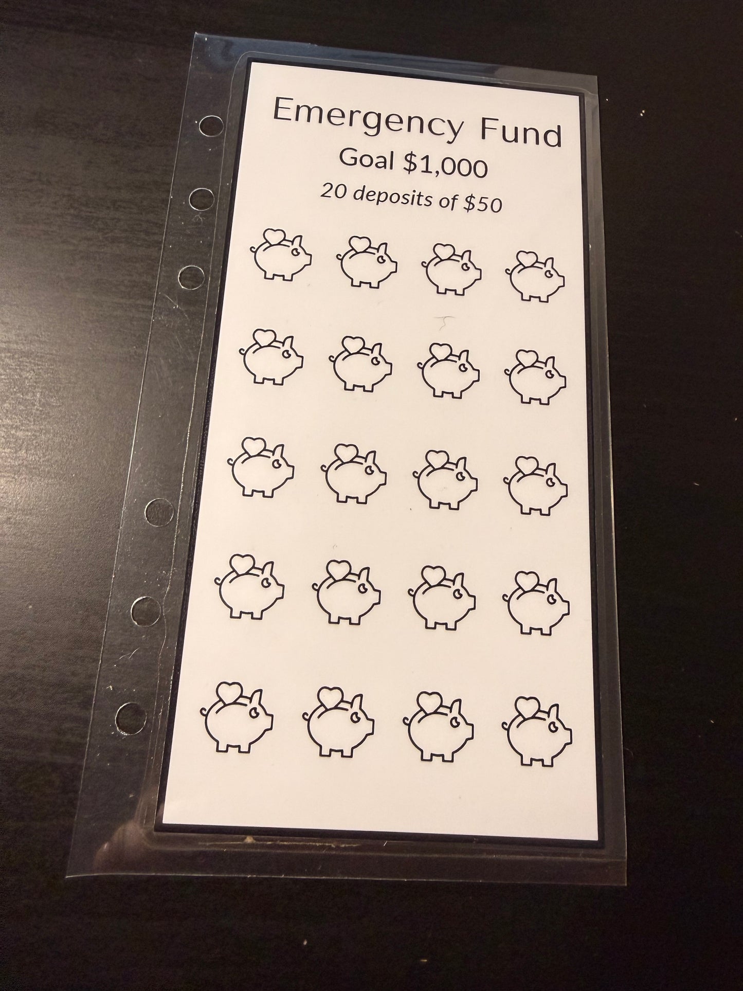 Emergency Fund Savings Challenge – A6 Personal