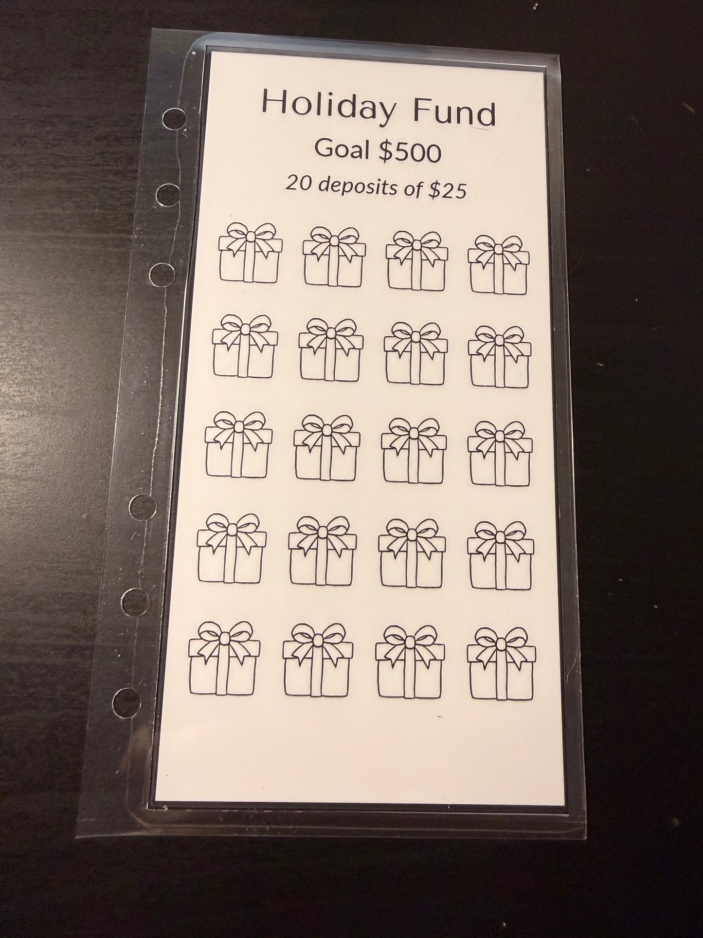 Holiday Fund Savings Challenge – A6 Personal