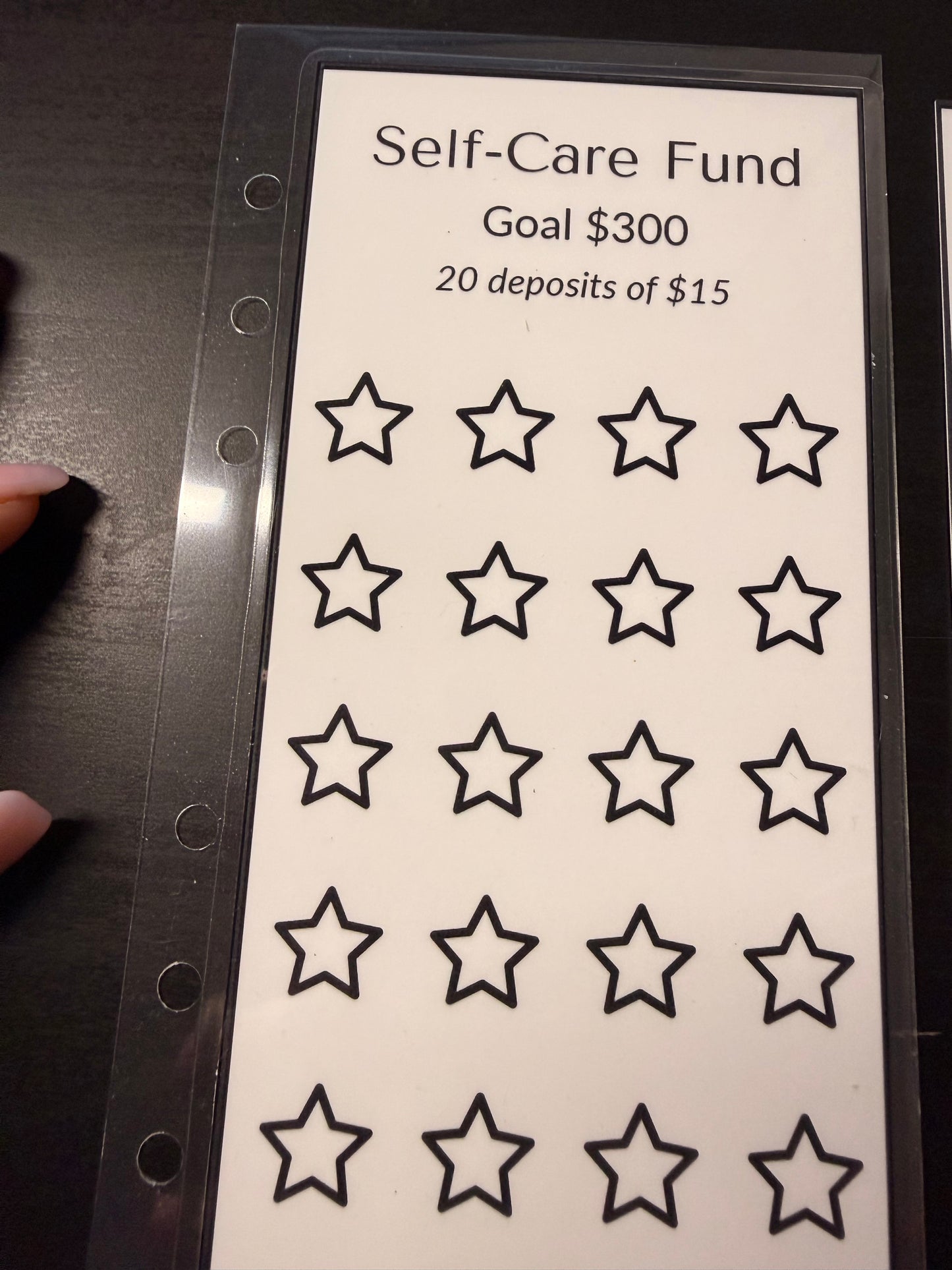 Self-Care Fund Savings Challenge – A6 Personal