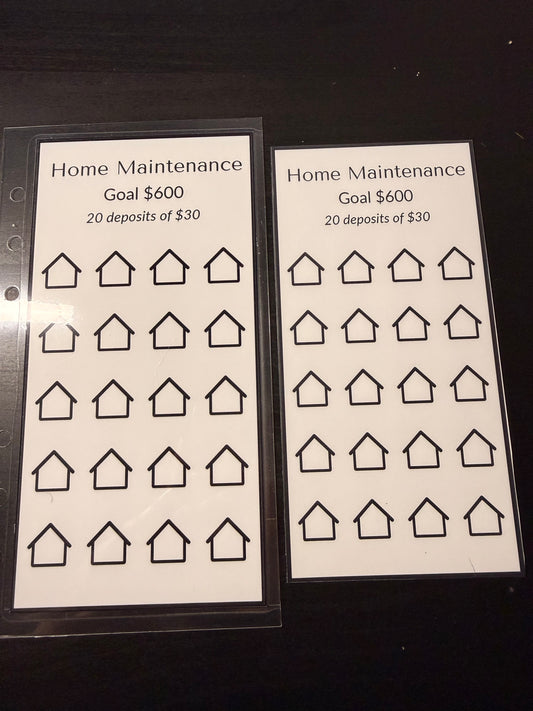 Home Maintenance Fund Savings Challenge – A6 Personal