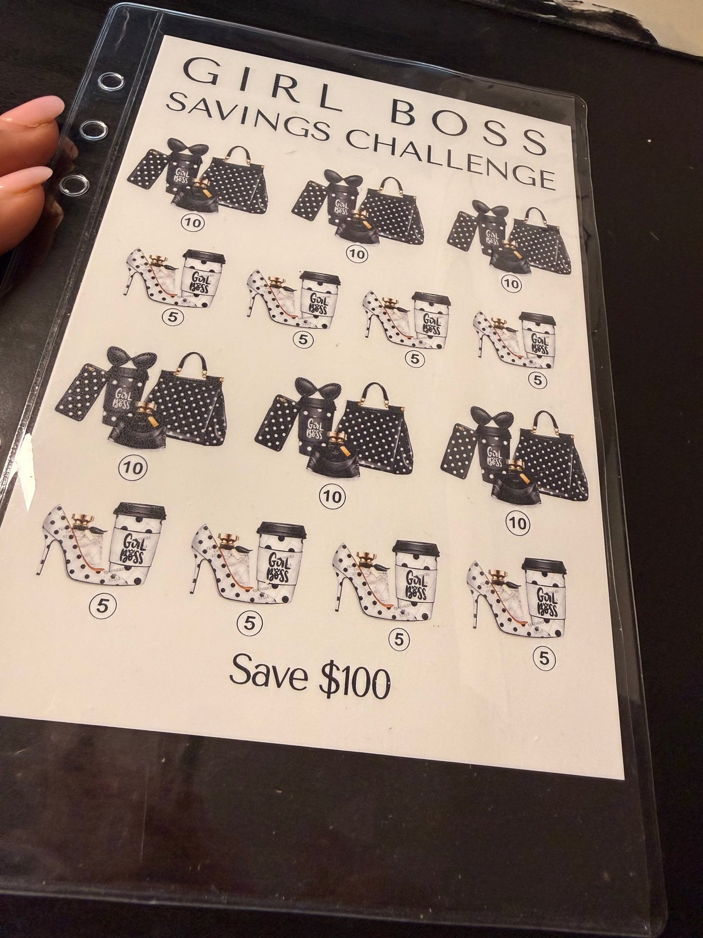 Girl Boss Savings Challenge Tracker - ModestDollarCo