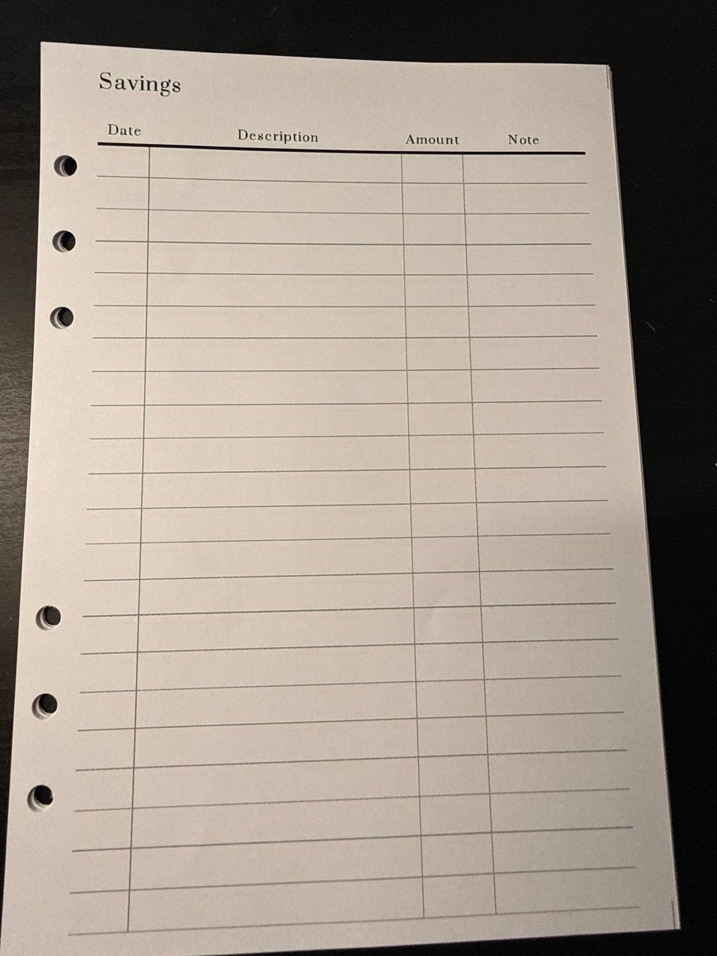 Savings Tracker Inserts - ModestDollarCo