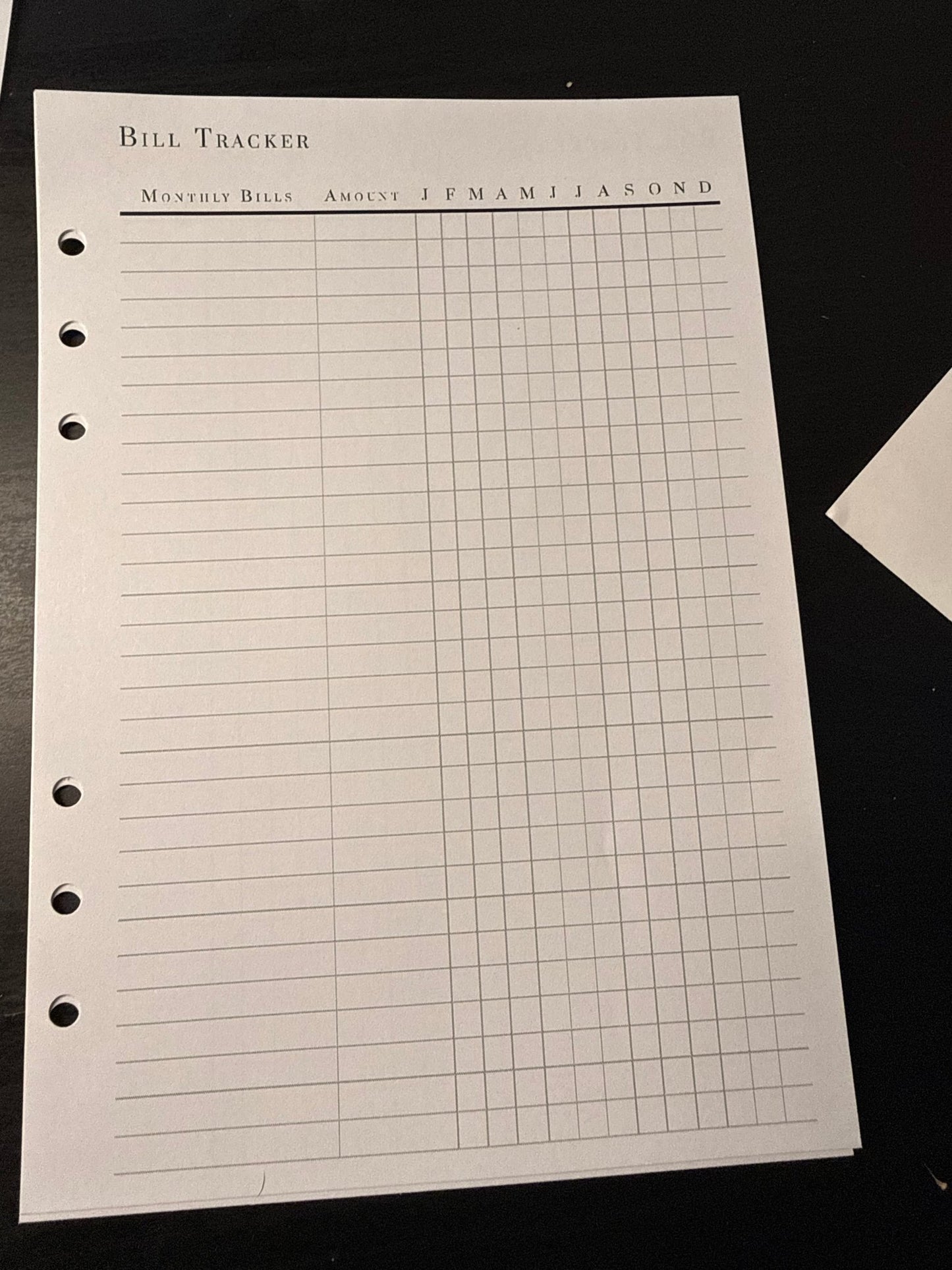 Bill Payment Tracker Inserts - ModestDollarCo