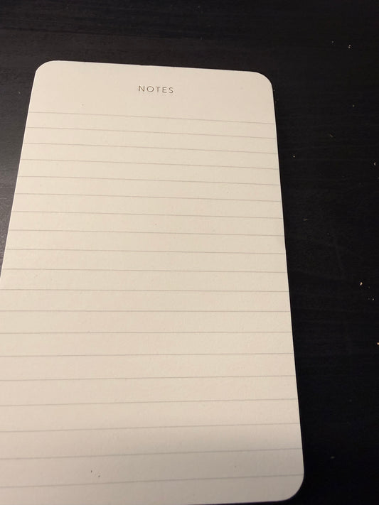 Minimal Notes Notepad — Lined Tear off pad