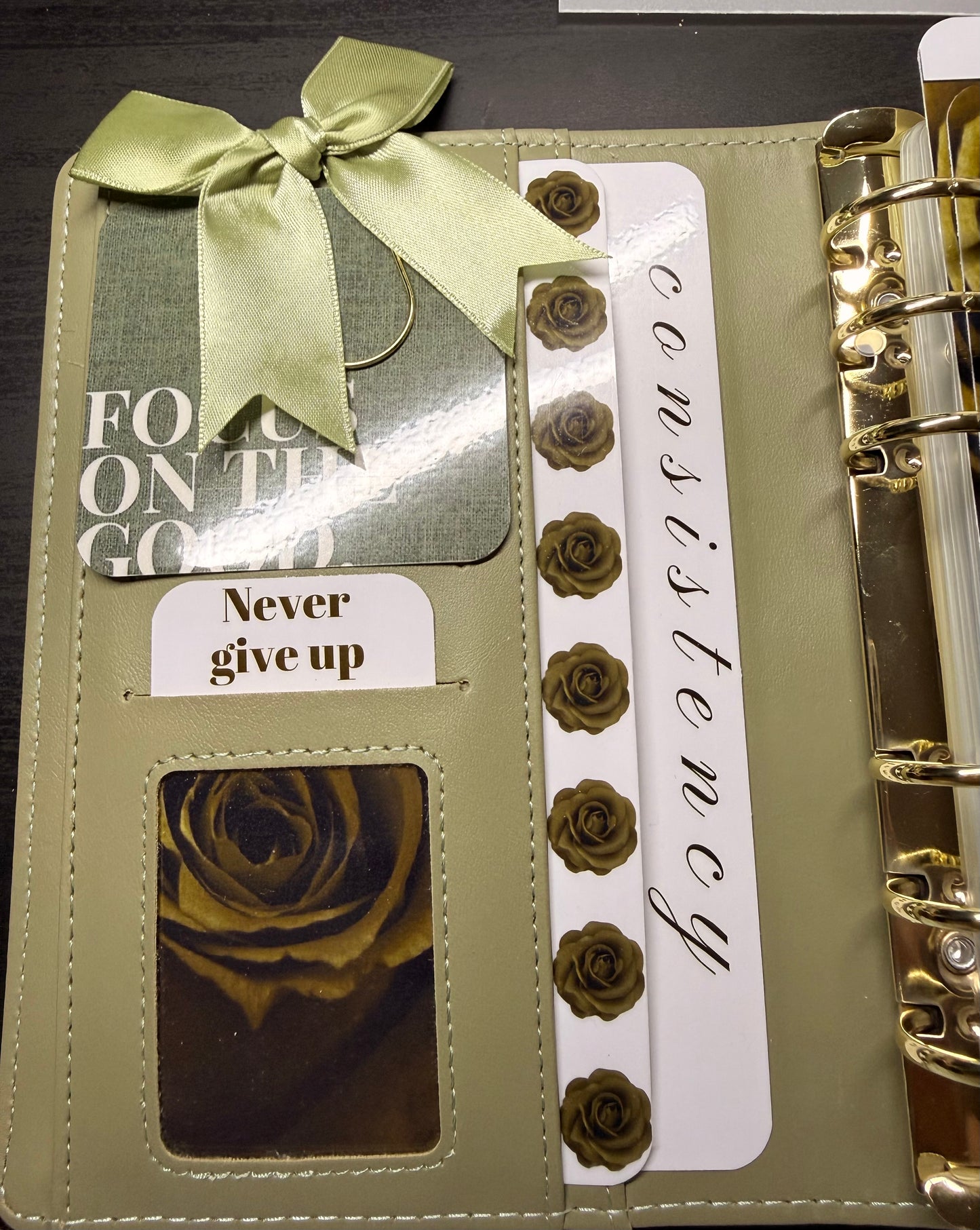 Olive Binder Decor Card Set – Pocket & Slot Cards