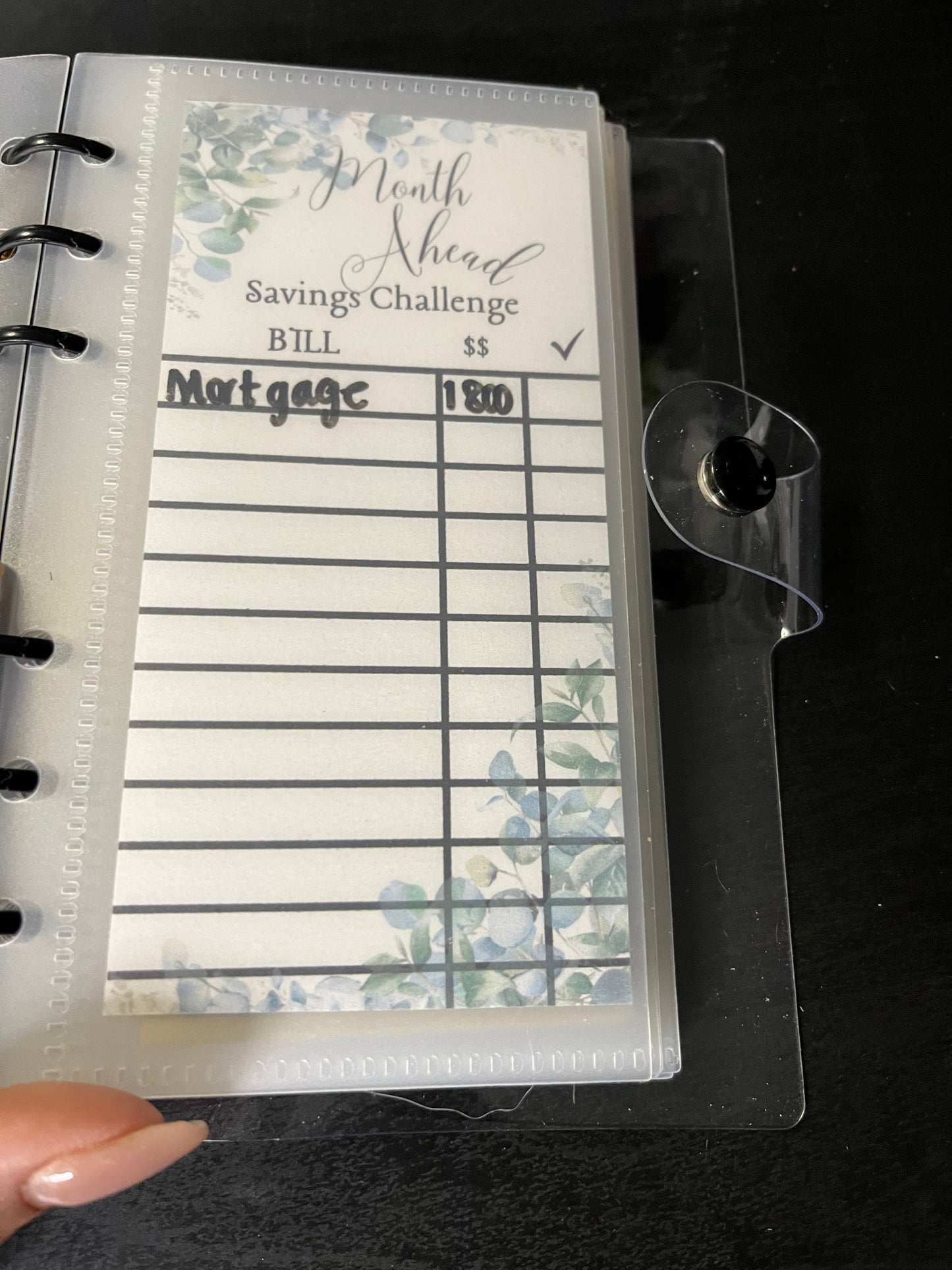 Flowers One Month Ahead Savings Challenge Binder Bundle