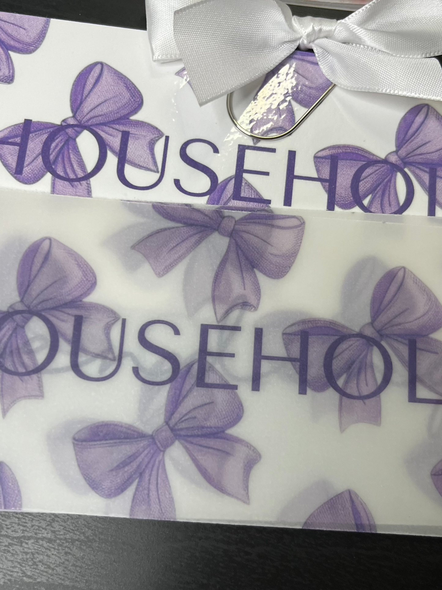 Bows Matte Vellum cash envelopes -A6 Personal size