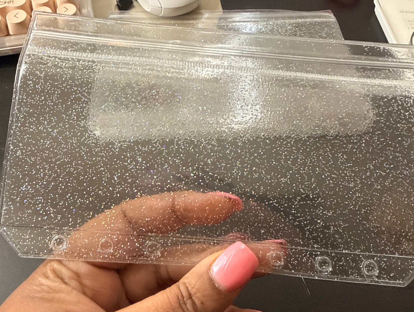 Glitter PVC Cash Envelopes