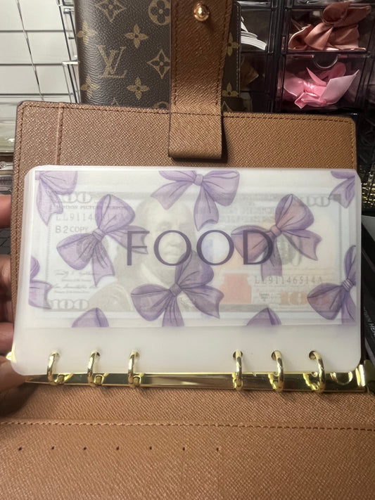 Bows Matte Vellum cash envelopes -A6 Personal size