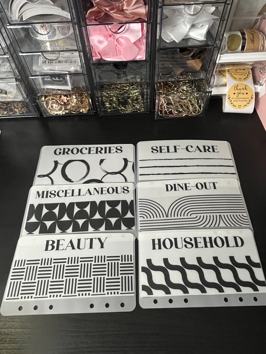 Abstract Matte Vellum Cash Envelopes– A6 Personal size-set of 6