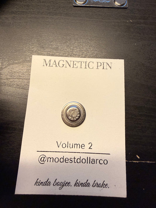 Replacement Magnetic Backings – Pin Magnets (Dot or Double)